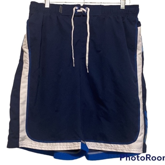 Nike Swim Mens Blue & White Swim Board Shorts | XL - Picture 1 of 10